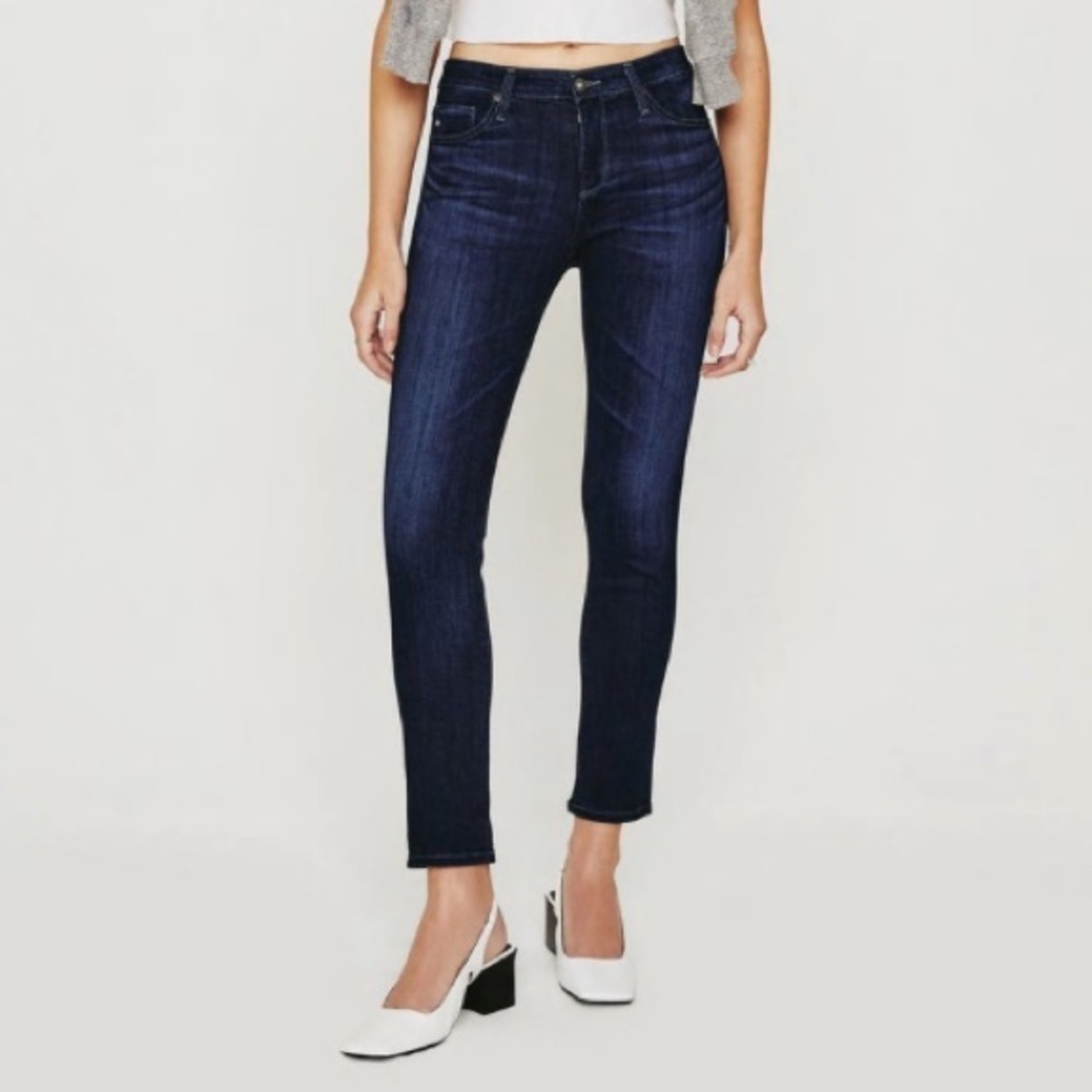 AG Adriano Goldschmied Women Dark Blue Wash The Prima Cigarette Ankle Jeans 29